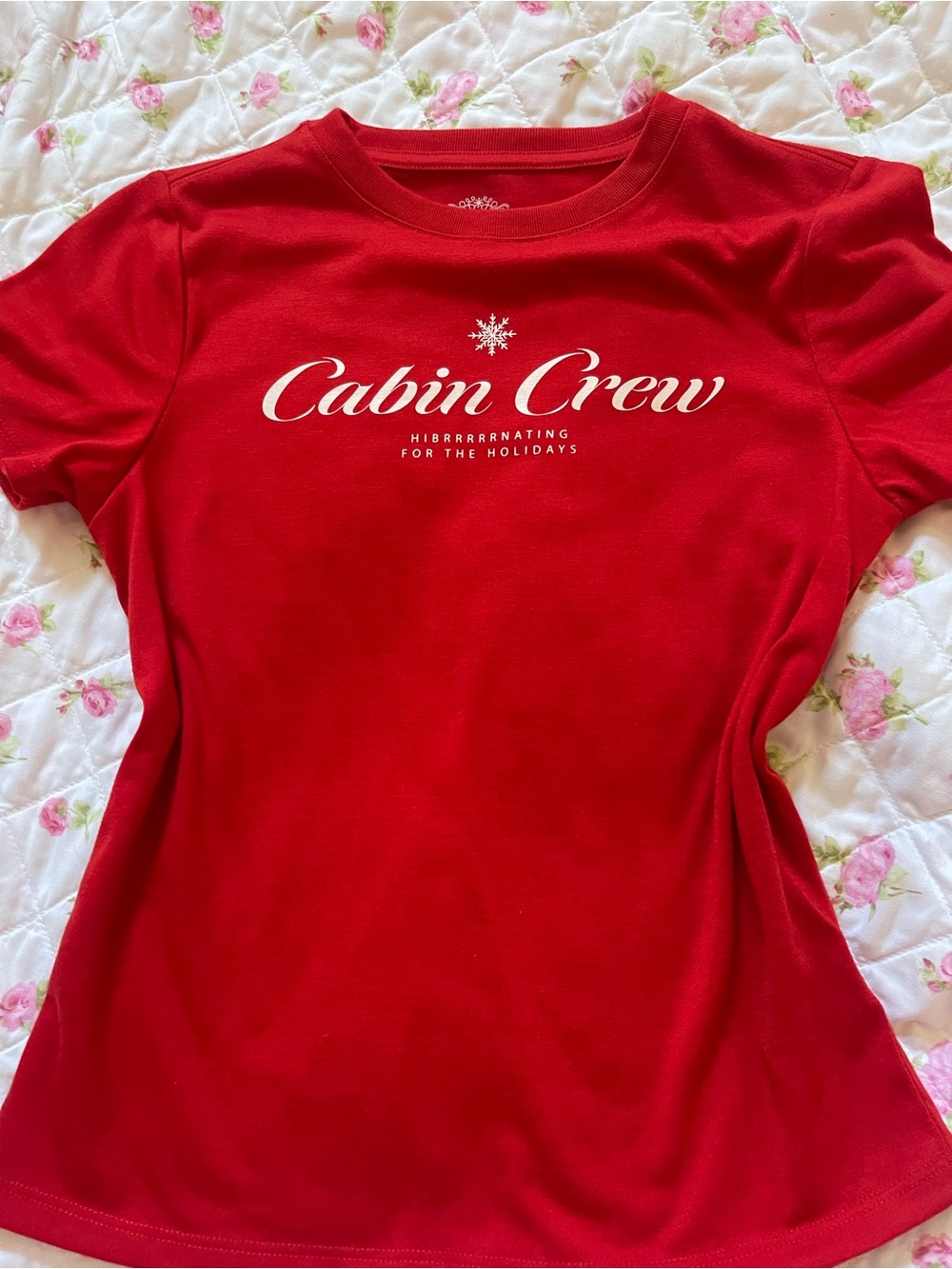 Wondershop Red 'Cabin Crew' Short Sleeve Tee